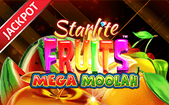 Play Starlite Fruits™ Mega Moolah™ on Starcasino.be online casino